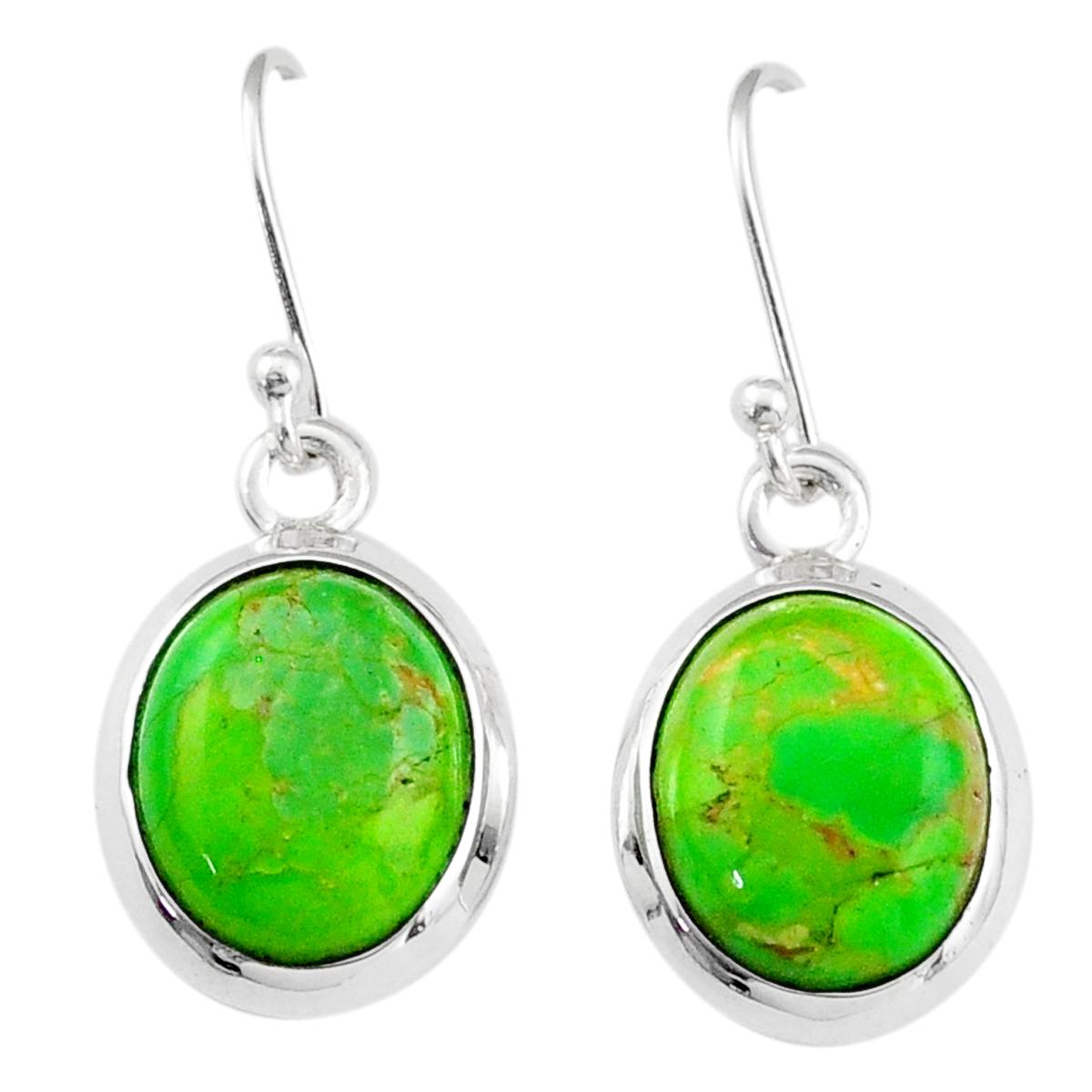 

Ручной работы 9.04cts Green Mojave Turquoise 925 Sterling Silver Мотаться Серьги Ювелирные изделия