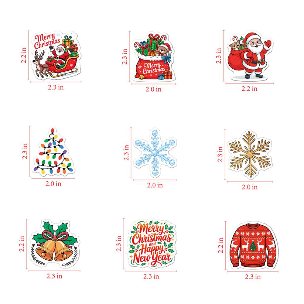 50/100PCS Cartoon Christmas Art Aesthetic Stickers Set for Kids Toy Diary Laptop Scrapbook Decoration Christmas Graffiti Sticker