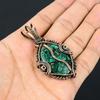 Copper Malachite Jewelry, 999 Copper Wire Wrapped Pendant Handmade Gemstone Jewelry, Gifts For Wife Brand New Pendant