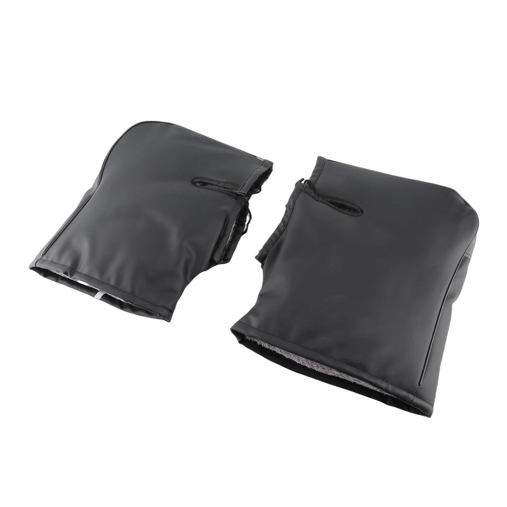 Bike Handlebar Mittens Waterproof Motorcycle Gloves Winter Thermal Windproof PU Gloves for Men Women