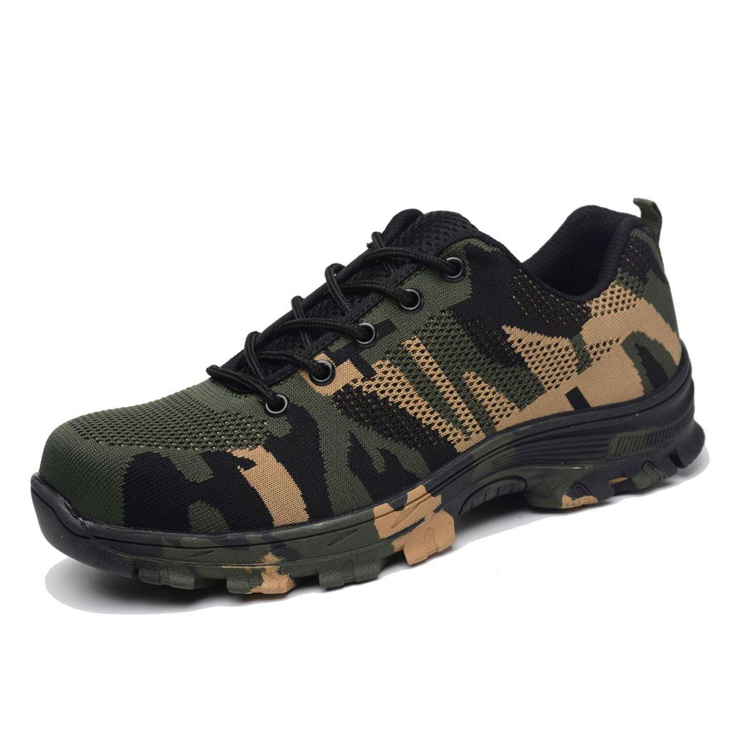 Men's Camouflage Safety Work Shoes - Anti-smash, Anti-puncture, Wear-resistant, Anti-slip, Four Seasons.