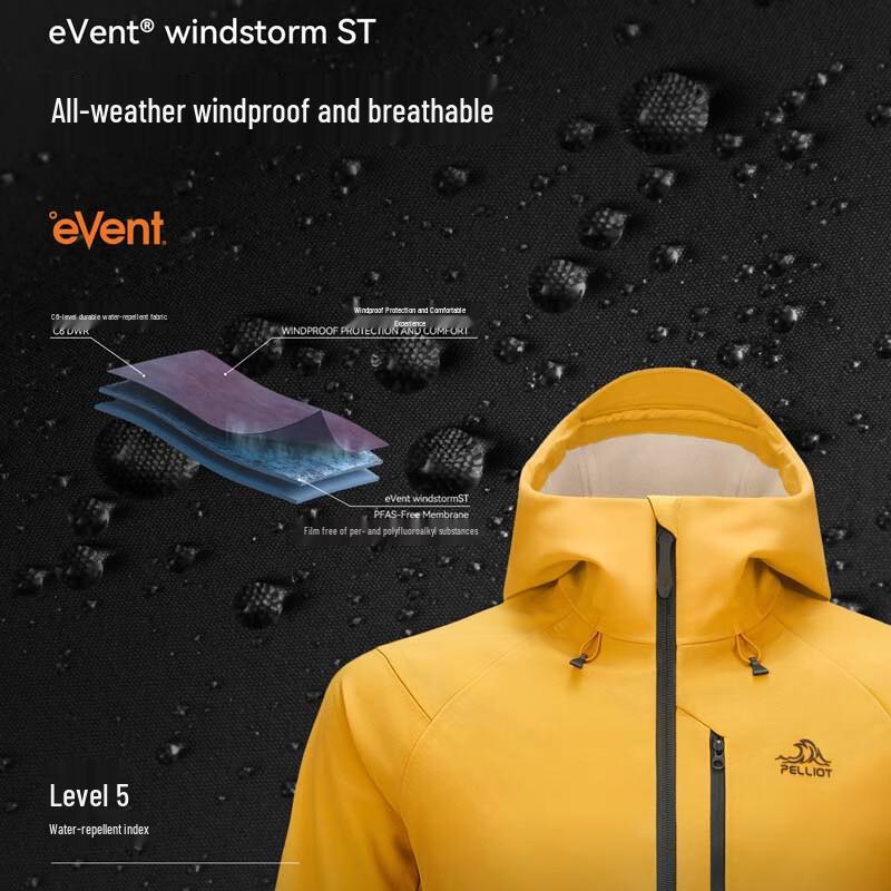 PELLIOT Men's Hooded Windproof Softshell Jacket