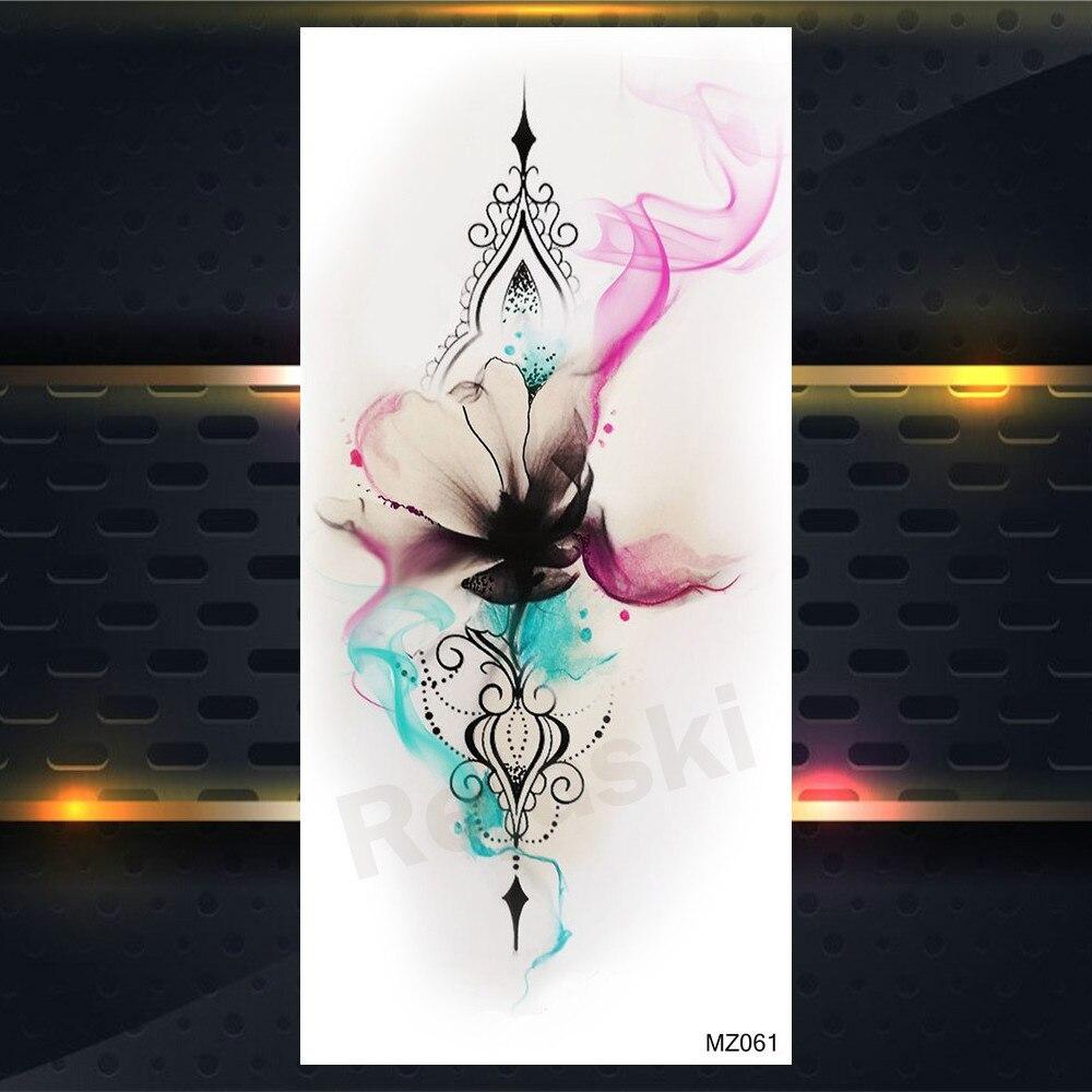 Adler Temporäre Tattoos für Männer Frauen Wolf Schwarz Tier Tattoo Tiger Wald Elch Geometrie Berg Fake Tatoo Skorpion Hände Arm