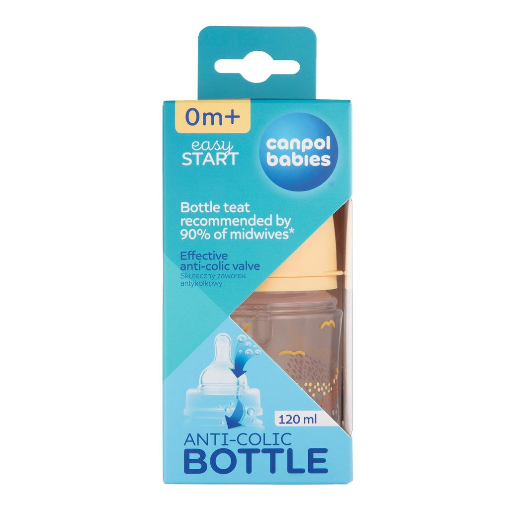 Canpol Babies Anti-colic Bottle Easystart Mountains Beige 120