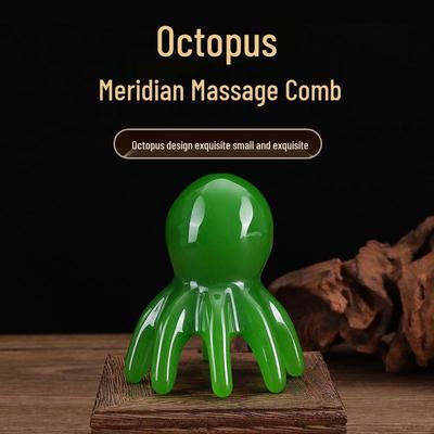 Octopus Eight-Claw Head Massager & Wide-Tooth Comb for Hair Loss Prevention