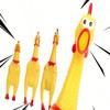 1pc Big/Small Screaming Chicken Prank Novelty Stress Relief Toy Funny Creepy Shrieking Rooster Squeeze Toy Squishes, Stocking