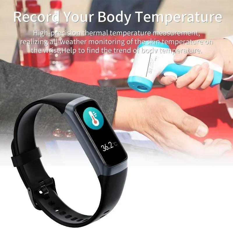 Amoled Smart Watch Smartwatch Band Women Heart Rate Blood Waterproof Connected Smart Bracelet Sport Fitness Tracker Watch