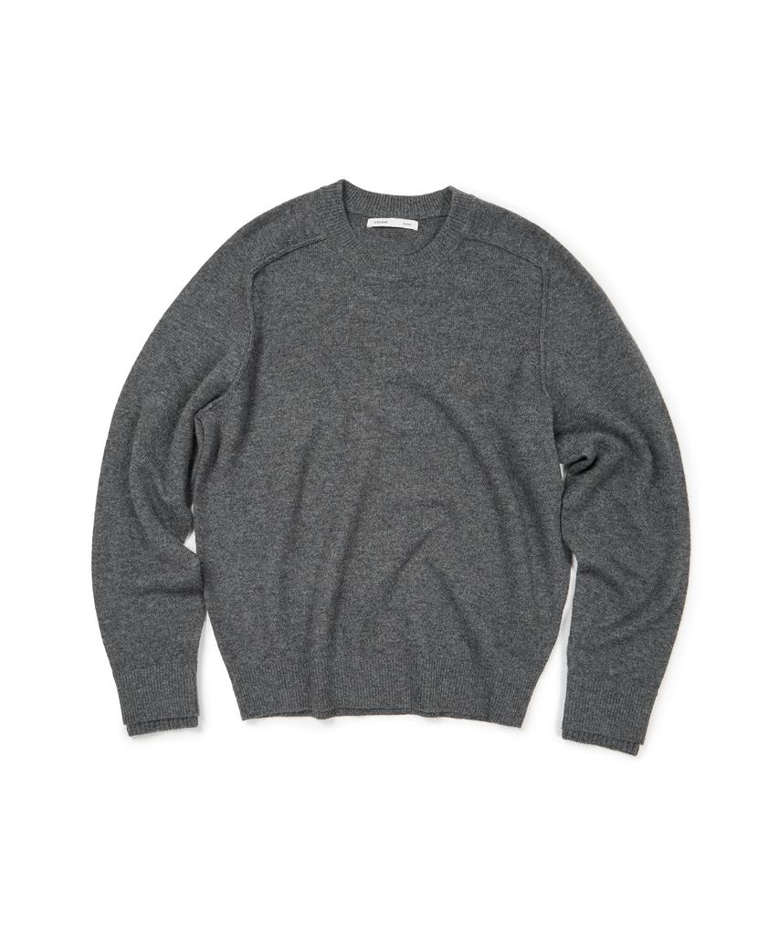 ETCE (Base) Layered Cuff Round Knit (Gray)
