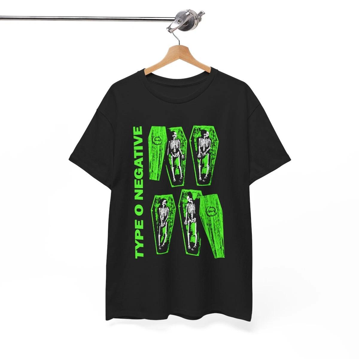 Type O Negative Logo Vintage Design Tee Band Black T shirt Size L S