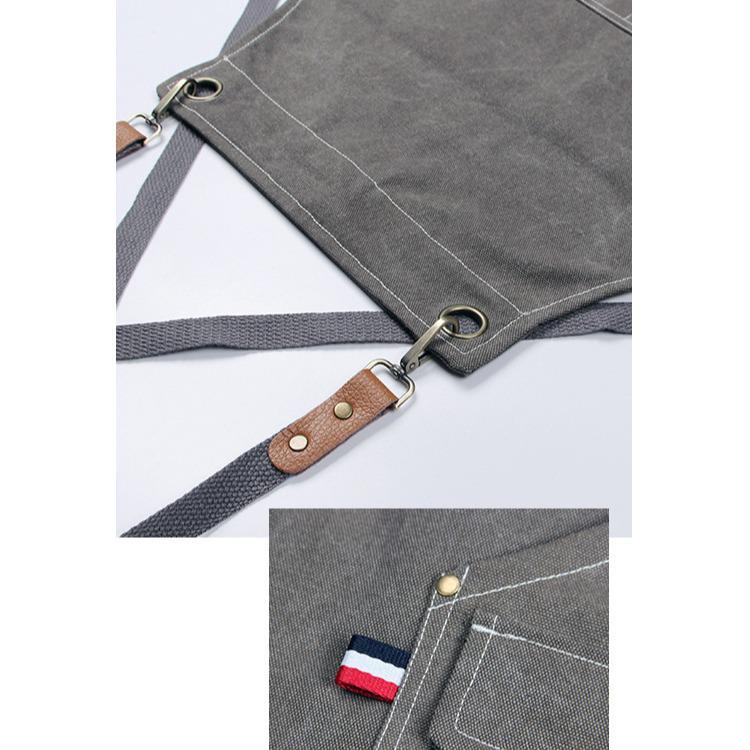 Customizable Canvas Apron for Gardening, Electricians, Carpenters, Barbers, and Coffee Shop Workwear