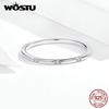WOSTU Bague minimaliste en argent Sterling 100% véritable 925 pour femmes, bagues de mariage délicates