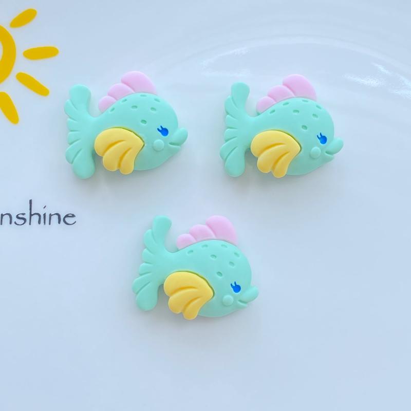 10Pcs New Cute Mixed Mini Marine Animal Series Flat Back Resin Cabochons Scrapbooking DIY Jewelry Craft Decoration Accessorie