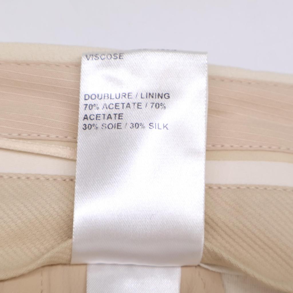 Chloe 14SPA21-14S132 Beige Acetate Light Crepe Pants Bottoms 34 beigeUsed