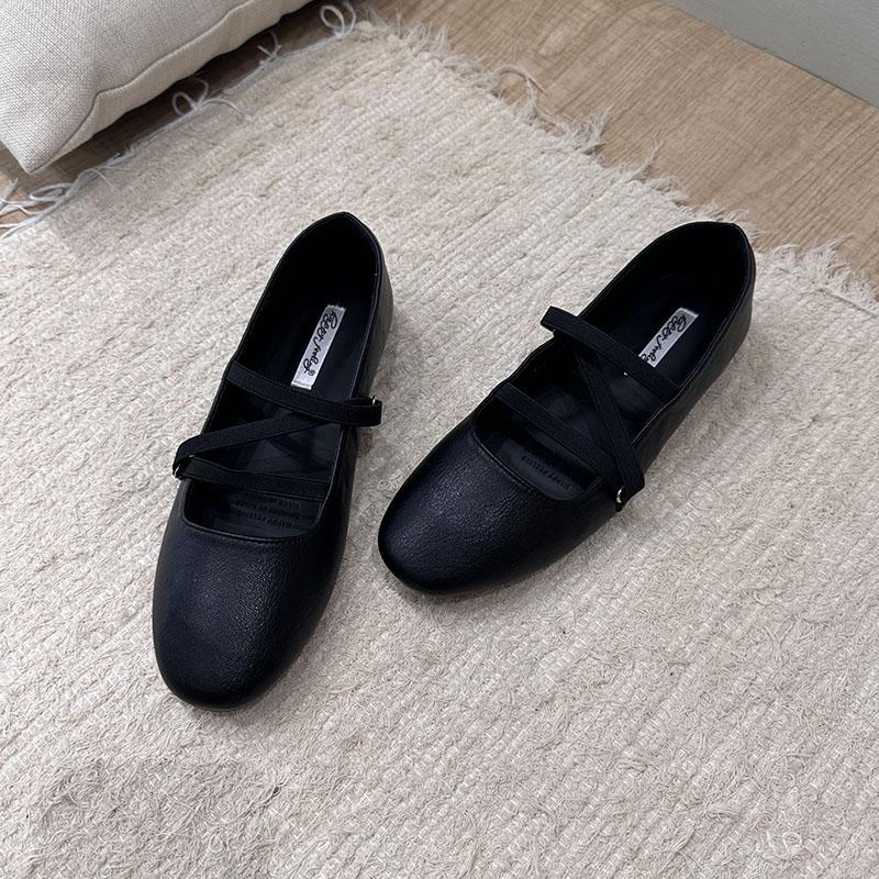 Fashion Soft Fashion Round Toe Ladies Mary Janes Flats Shoes 2025 New Female Slip On Footwear Shallow Women Ballet Flats Dance Shoes