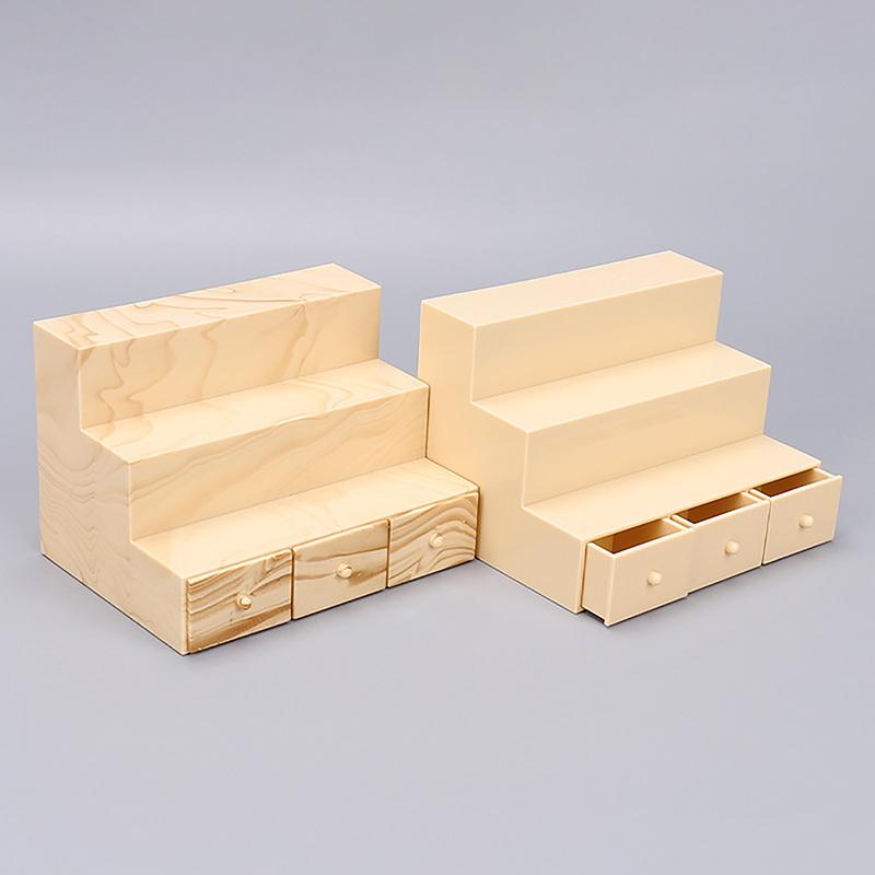 Dollhouse Bookshelf Storage Cabinet Miniature Closet Book Table Shelf Model Diy Toys