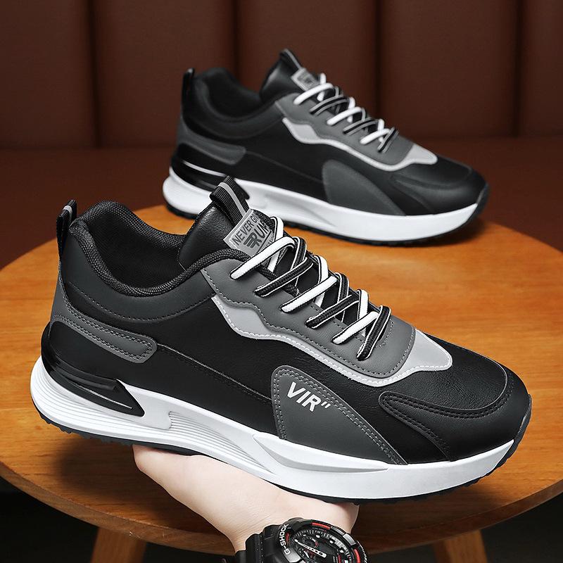 Spring 2024 Men's Breathable Korean-Style Trendy Thick-Soled Dad Sneakers