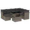 VidaXL Garden Lounge Set 8 Pcs with Grey Cushions Wicker 3266760