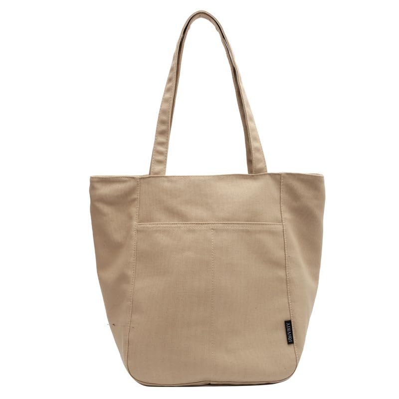 VFBNUINJKL Tote Bag for Men and Women, Zippered Tote Bag, Large Capacity, A4 Size, Lightweight, Vertical Design, Stylish, Perfect for Commuting,