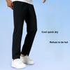 Li-Ning Solid Color Logo Elastic Fashion Sports Quick-Dry Straight Leg Casual Pants Men bottoms Black AYKVC29-1