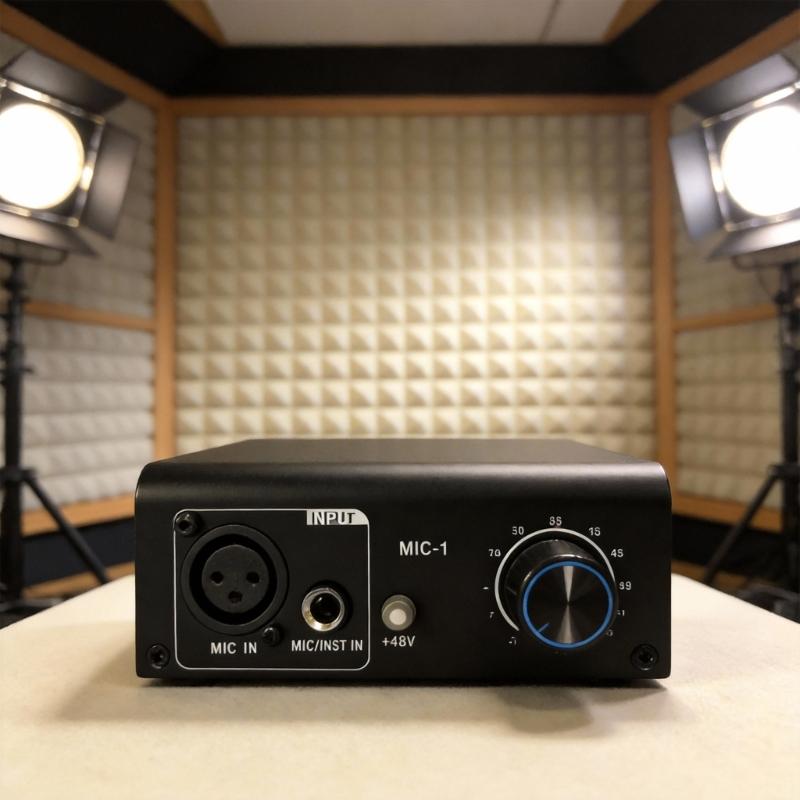 Double Channel Mic Preamp In Durability Metal Case Instrument Preamplifier Ideal For Studio Recording And Stage Use