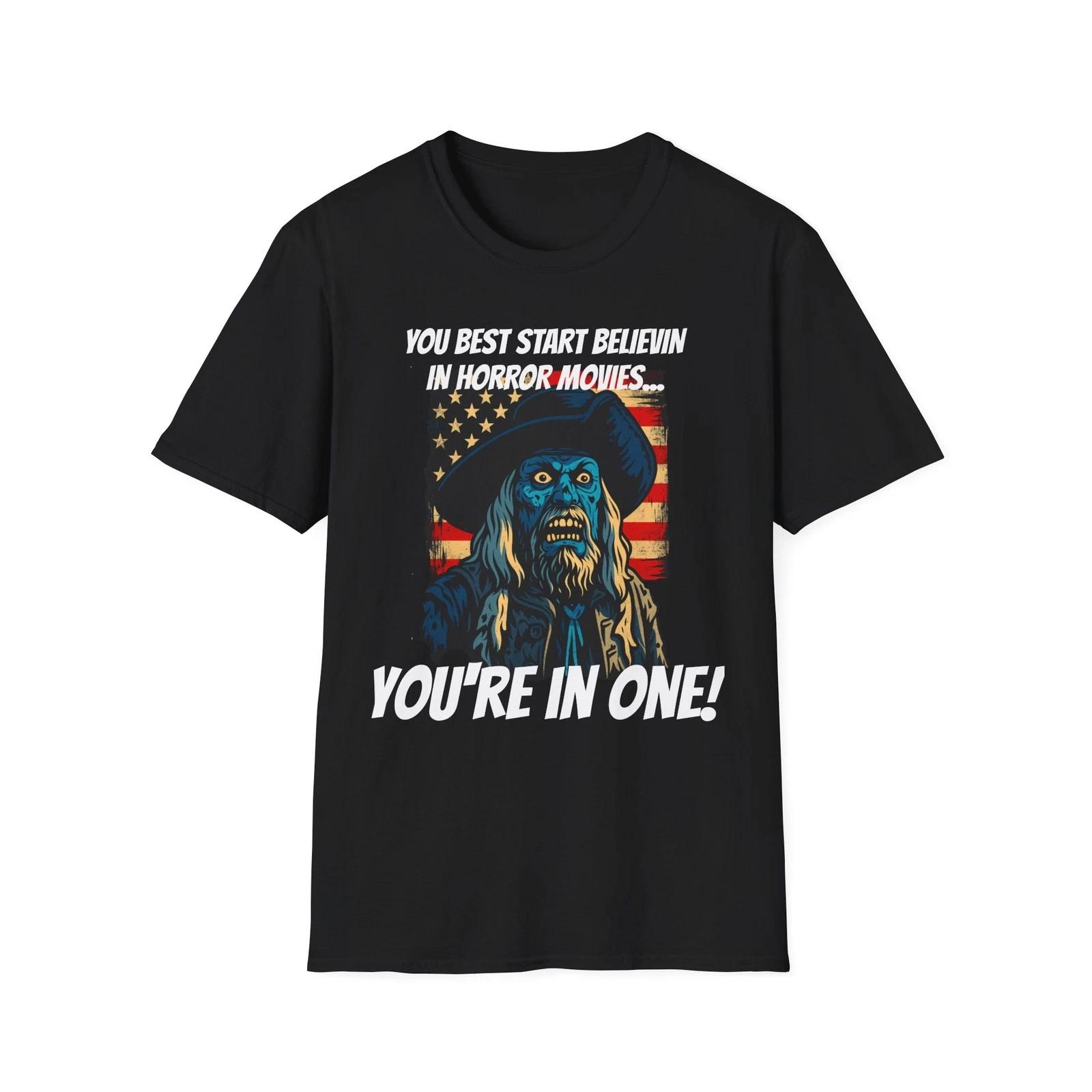 Pirate Horror Graphic Tee | Unisex T-Shirt, Halloween Costume, USA, Barbossa S