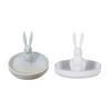 Elegant Marble Designs Rabbit Shaped Jewelry Stand Plastic Ring Storage Dish For Women Accessories Display