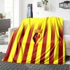 Watford Wappen Design Flanelldecke, Weiches Polyester, Modernes Design, Ganzjahres für Camping, Reisen, Geschenke für Feiertage oder Geburtstage