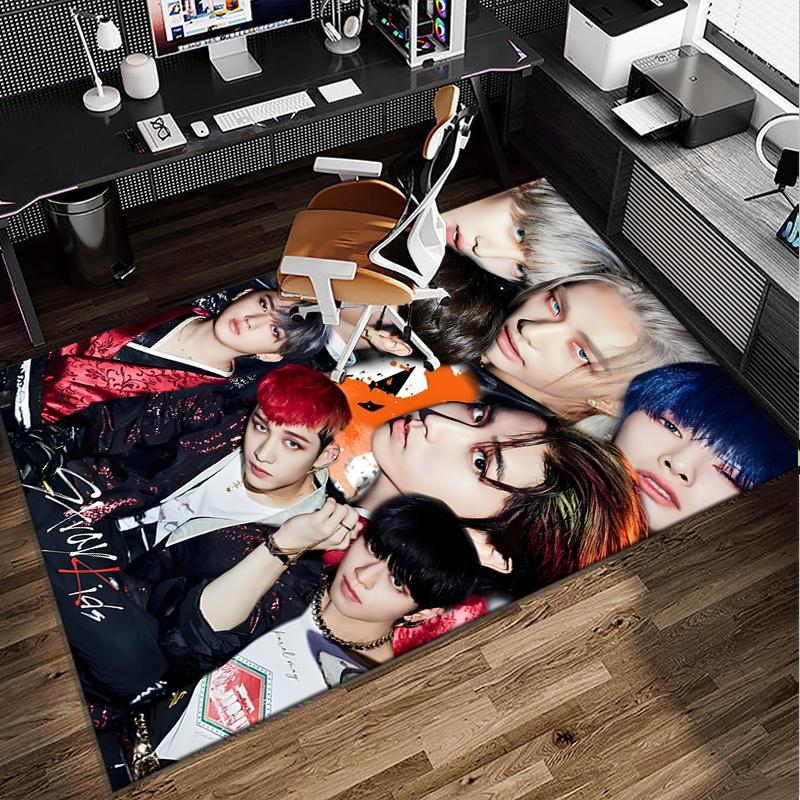 Kpop Idol Performance Office Rug Chair Mat, Game Carpet, Suitable for Front Door, Bedroom, Living Room, Desk, Holiday Gift