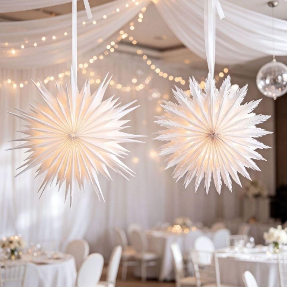 Lightweight Paper Star Decoration Three-Dimensional Winter Decoration Winter-Themed
