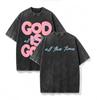Křesťanský Bůh je Dobrý Tričko, Vintage Vybledlé Černé Tričko, Tričko s Křesťanským Grafickým Potiskem, Unisex Streetwear
