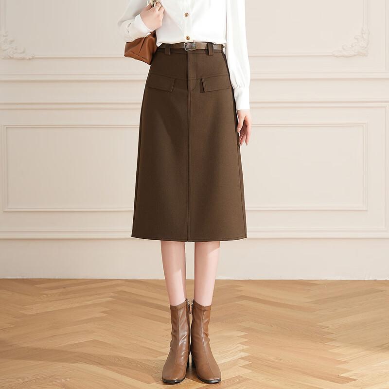 

Женская миди-юбка Bailuyu с высокой талией, А-силуэта, с разрезом S