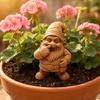3D-gedruckte Gartenzwerg-Figur, Cartoon-Zwergstatue mit Nasenbohren, DIY-Bemalung Zwergskulptur für Heim-Büro-Schreibtisch-Dekoration
