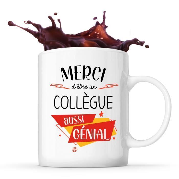 Mug - Merci - Collègue Génial - Céramique - Imprimé - 325 ml