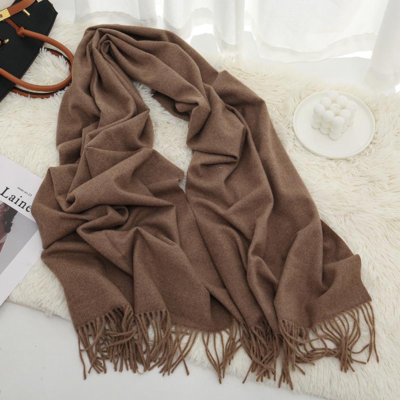 Luxury Solid Cashmere Shawl Scarf Womna Winter Warm Scarves Fashion Long Shawls Wraps Tassels Pashmina Muffler Female Echarpe