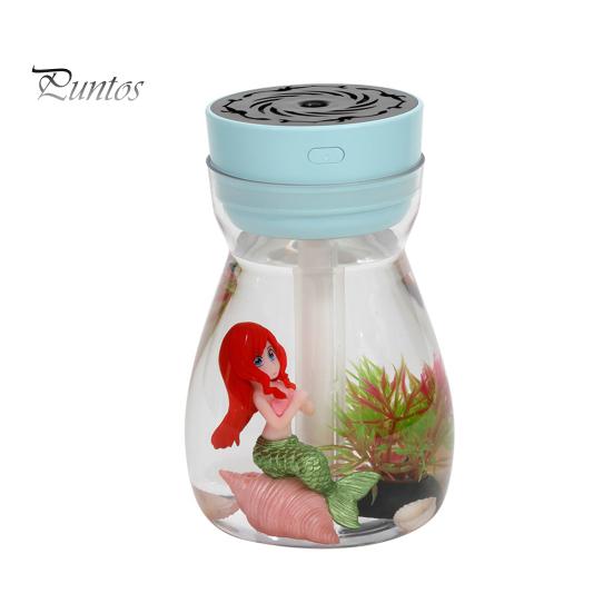 

Мини-2 режима увлажнитель воздуха Русалка пейзаж USB распылитель мелкого тумана аромат масла диффузор с красочным светом бытовой очиститель воздуха синий