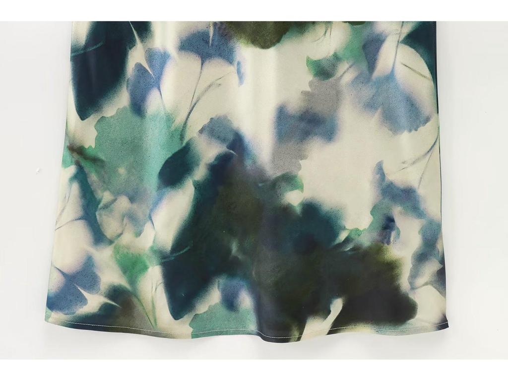 Spring 2025 Women's Tie-Dye Sleeveless Slimming Casual Dress - European & American Style