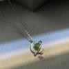 Star Moon Hetian Jade Necklace Light Luxury Moon Necklace Day Girl Wind Planet Pendant Clavicle Chain