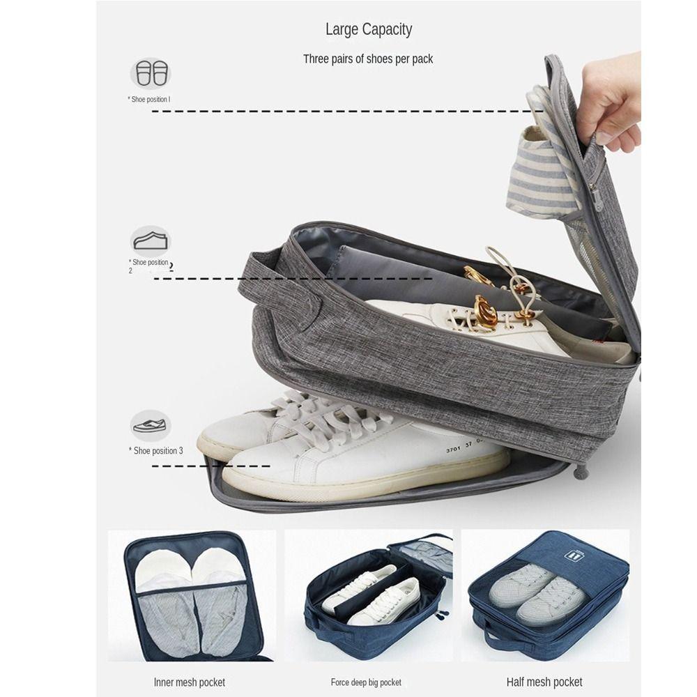 Hanging Travel Shoe Bag Breathable Mesh Shoes Packaging Pouch Shoes Storage Bag  Closet Organizer