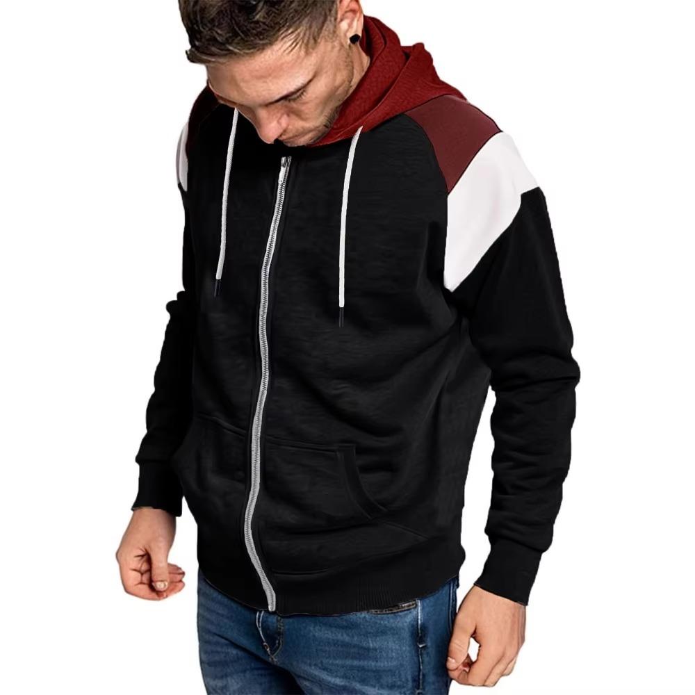 

Мужские куртки с капюшоном, цветные повседневные свободные толстовки с капюшоном, весна-осень, мужская уличная одежда, техническая одежда XXXL чёрный