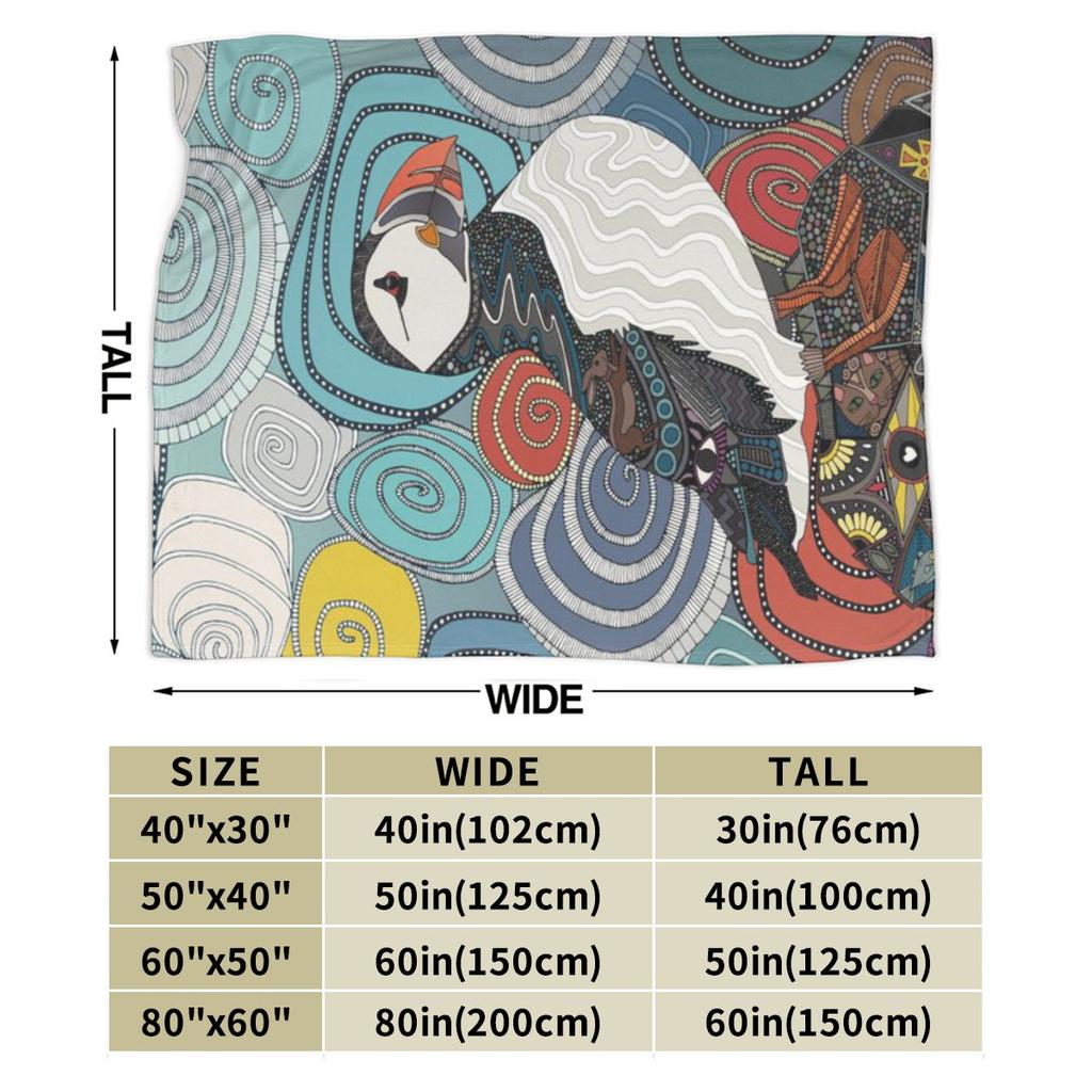 Cornwall Puffin Custom Warm Gift An UltraSoft Micro Fleece Blanket