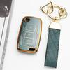Auto Accessories Gold Edge Tpu Car Key Fob Case For Geely Emgrand Ec7 Eu7 Gc5 Gc6 Ec8 Ec718 Ec715 Keyless Cover Holder