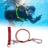 Underwater Diving Freediving Lanyard Diving Safety Lanyard Rope with Wristband & Carabiner Dive Accessories Enduring