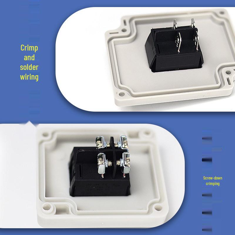 Engineering Plastic Waterproof Rocker Switch with Light, SPST/DPST/3PST, 2-Position Indoor/Outdoor Surface Mount Box