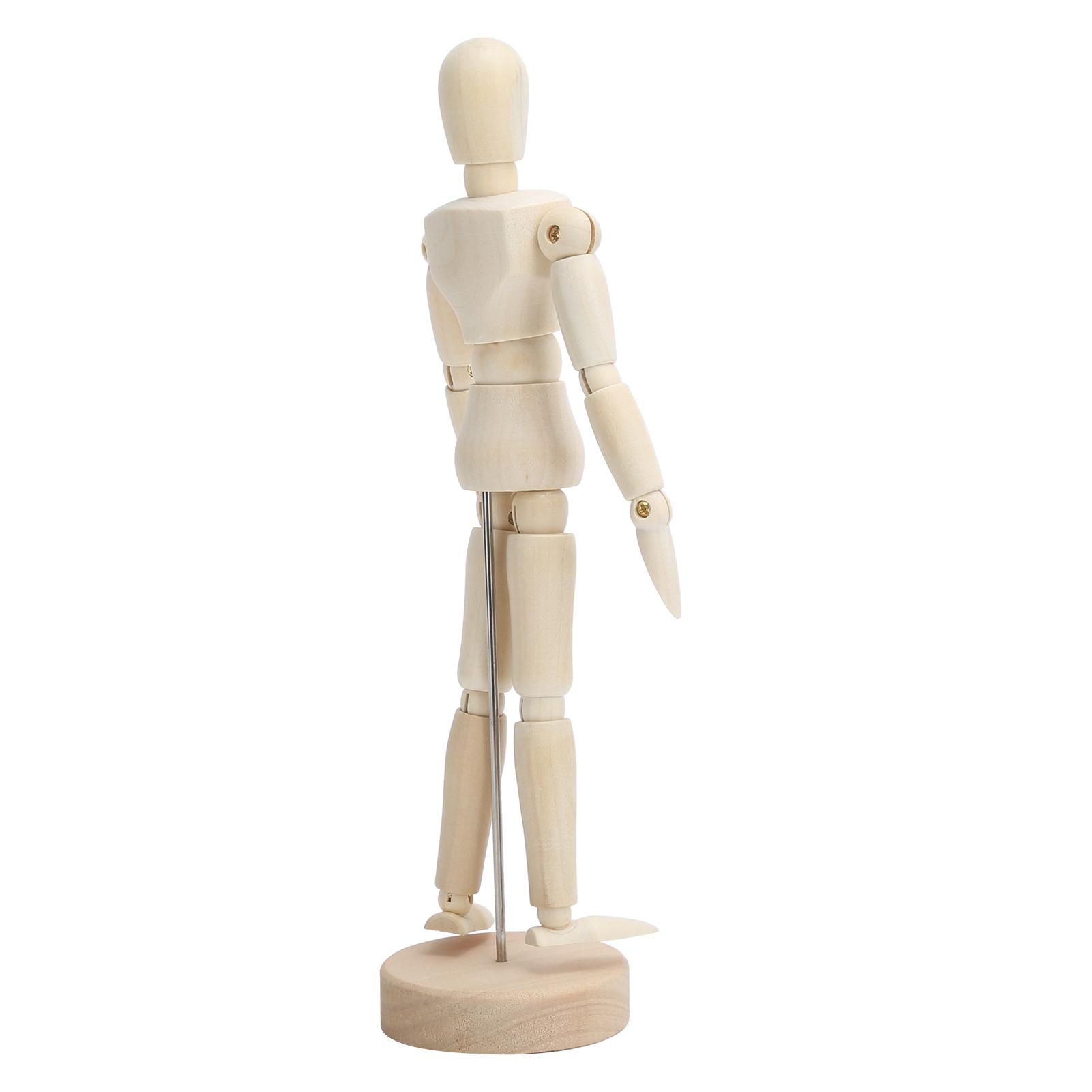 Houten Mannequin 21,7 cm Hoog Artistiek Beweegbaar Tekenmenselijk   voor Huisdecoratie