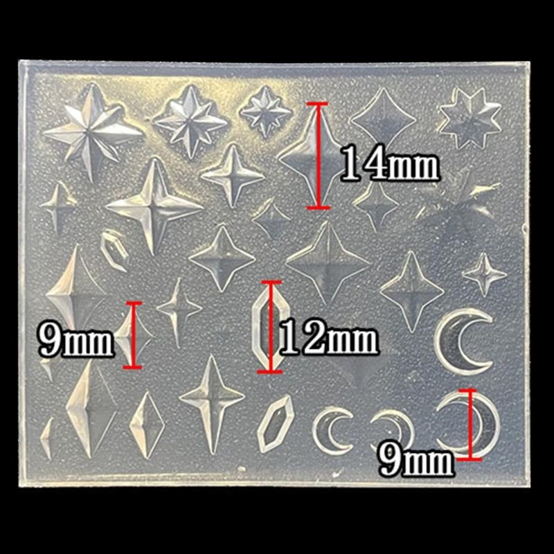 3D Gem Stone Epoxy Resin Molds DIY Jewelry Fondant Mould Cakes Decorating Tools Mini Candy Baking Mold Easy To Clean