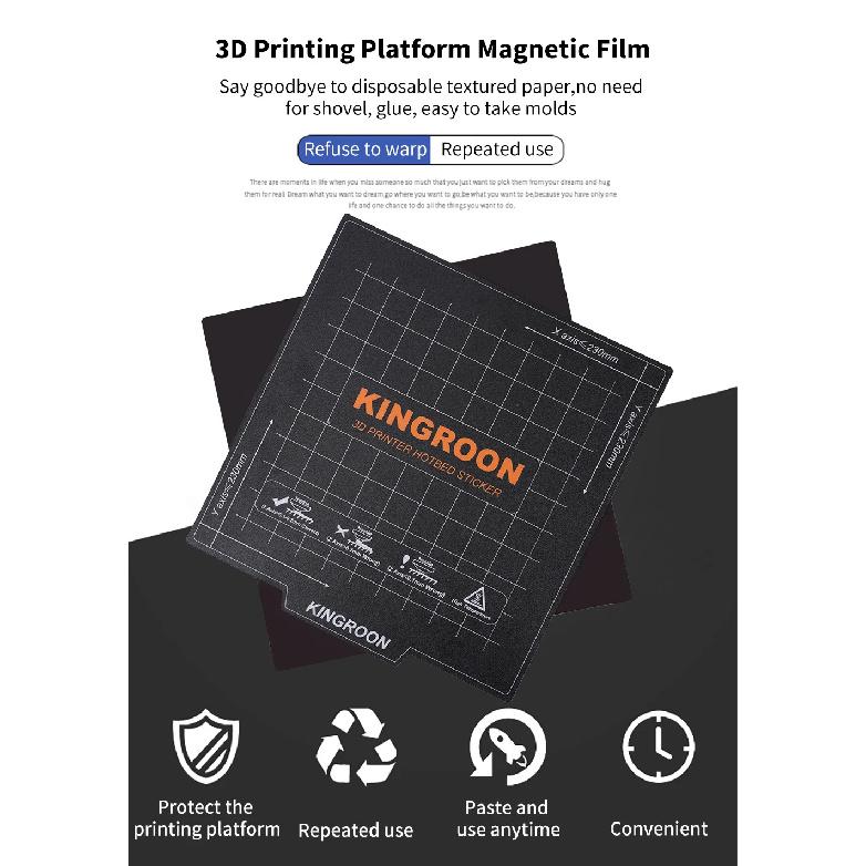 Build Plate Magnetic Heatbed 180 235 310 mm 3D Printer Hot bed Sheet A+B Soft Magnet Build Plate For KP3S KP5L Ender 3