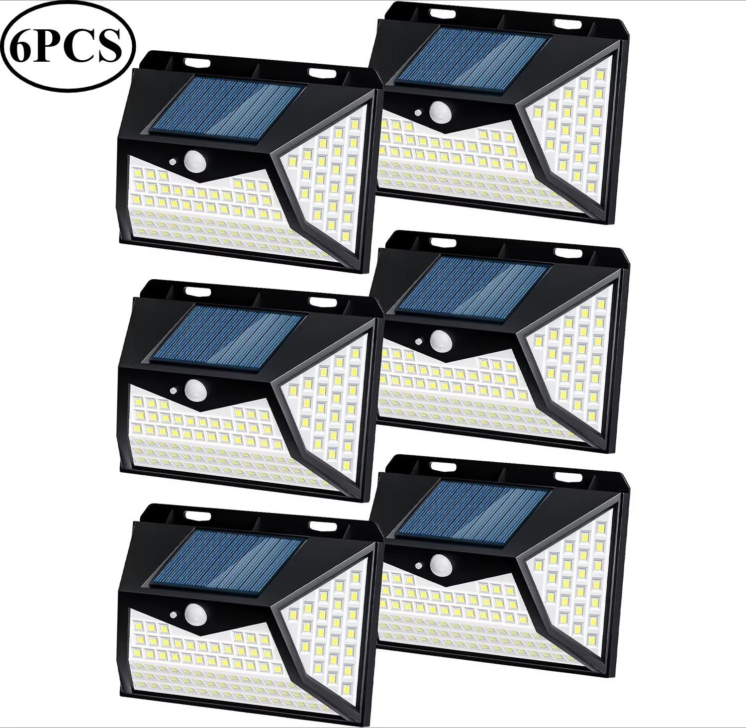 

SZRSTH Solar Outdoor Lights,[118 LEDs/6-Pack]Motion Sensor Security Lights,3Lighting Modes,Waterproof Design,Suitable for Yards 11-15W білий