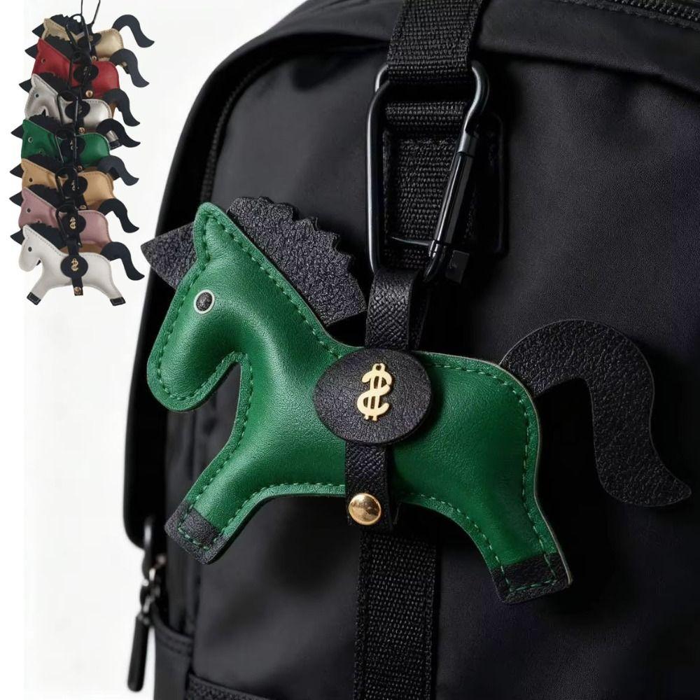 Handmade Stitching Horse Pendant Multi-color Keychain New Trend Bag Charm Backpack Accessory