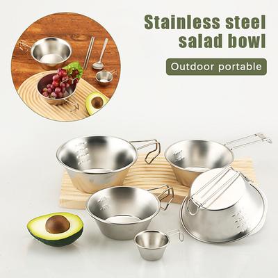 30/200/400 ml 304 Nerezová ocel Sierra Cup Venkovní nádobí pro kempování a pikniky Stohovatelná závěsná polévková mísa