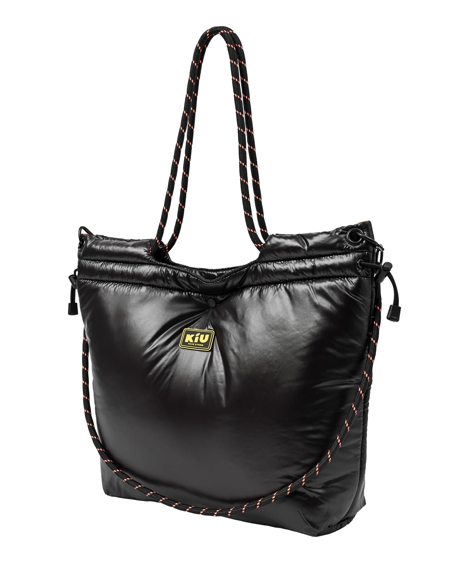 

KiU Puffy Paracord Tote Bag, Waterproof, Water-Repellent, Large Capacity, Padded Shoulder Strap with Drawstring Closure, Simple, Stylish, Cute,